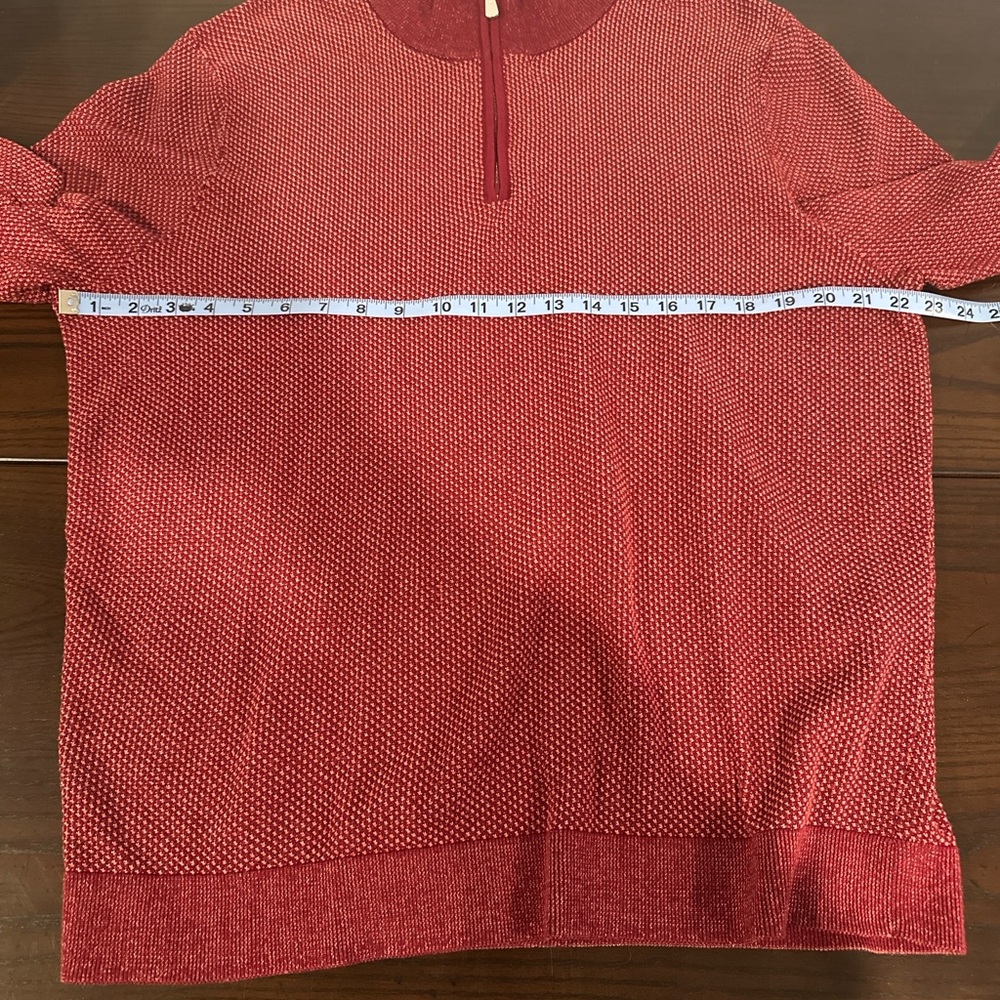 Tommy Bahama IslandZone XL Half-Zip Maroon Cotton Blend Sweater Men’s - Picture 8 of 9